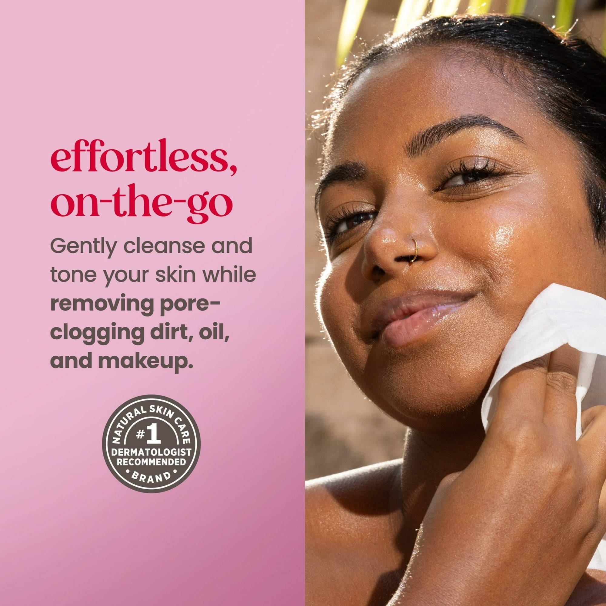 Burt's Bees Micellar Rose Water Facial Towelletes Value Twin Pack, 60 Count Total