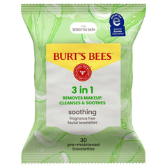 Burt's Bees Soothing Fragrance Free Facial Towelettes, 30 ct. Pack