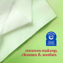 Set of soft white facial cleansing towelettes, folded wipe stack.
