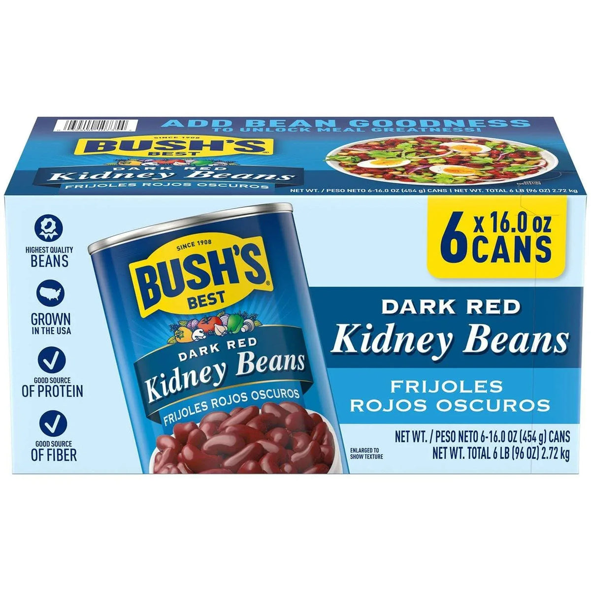 Bush's Dark Red Kidney Beans 16 oz., 6 pk. - USA MEGA SHOP