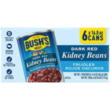 Bush's Best dark red kidney beans multipack, 6 cans, 16 oz each