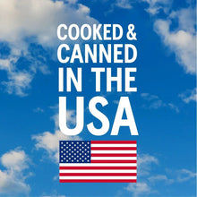 Cooked and canned in the USA label for dark red kidney beans
