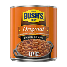 Bush's baked beans 117 oz steel can with Original label and bean graphic