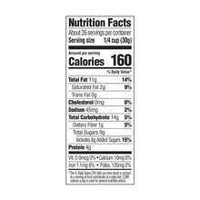 Nutrition Facts panel for cashews, about 35 servings per container