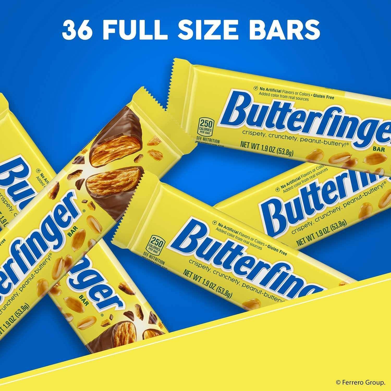 Butterfinger Candy Bars, Full Size, 1.9 oz., 36 pk. - USA MEGA SHOP