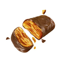 Butterfinger candy bar pieces in dark chocolate shell with peanut crunch