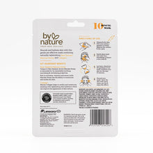 Manuka honey & collagen sheet face mask pouch, back label with barcode and directions