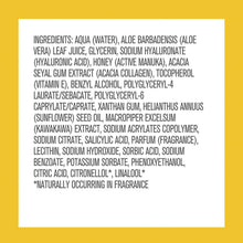 Ingredients list for manuka honey & collagen sheet face mask