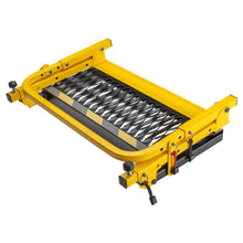 CAT deluxe truck tire service step with yellow base and ribbed black tread platform