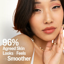 Gentle Exfoliating SA face lotion marketing image with '96% agreed skin looks smoother'