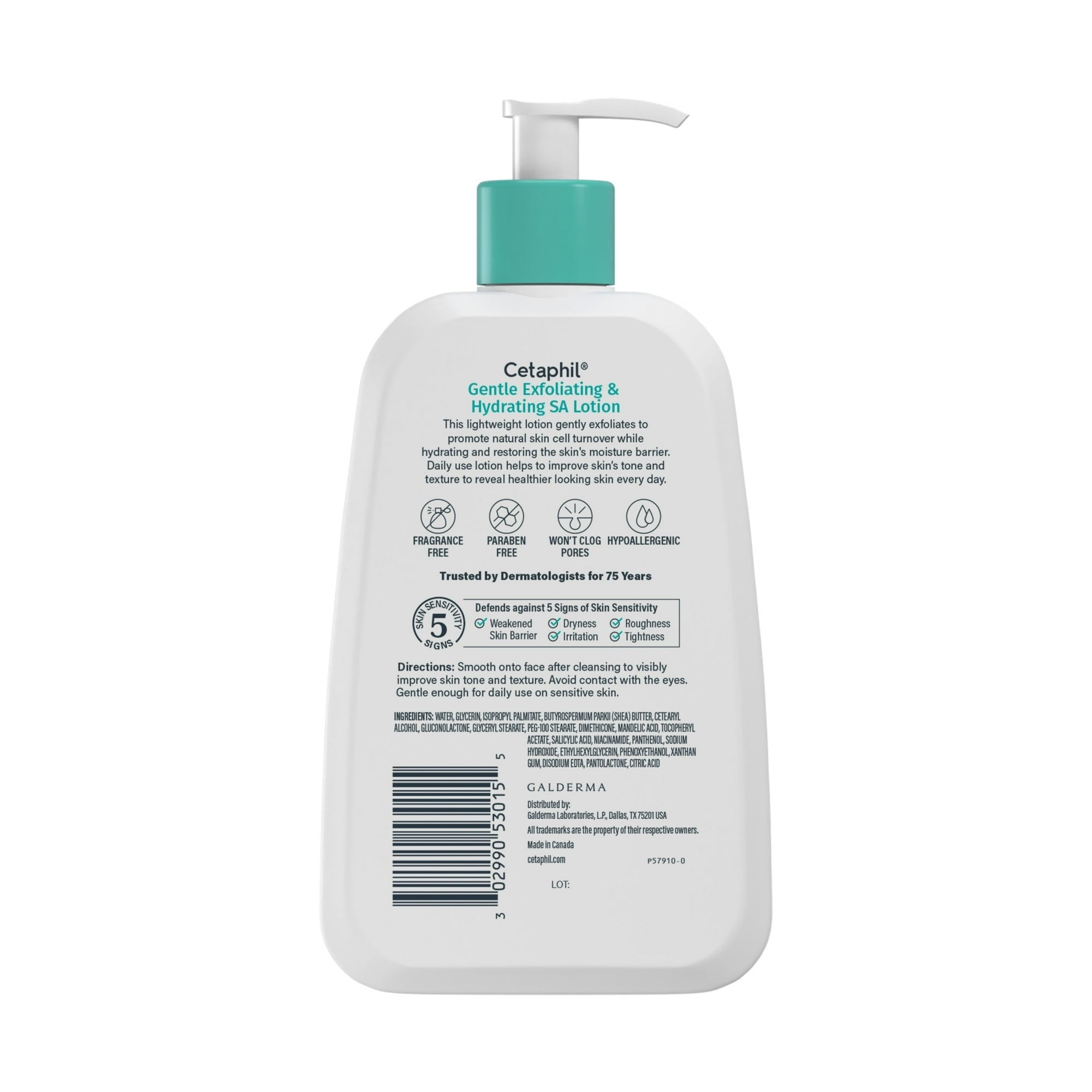 CETAPHIL Gentle Exfoliating SA Face Lotion, Lightweight Moisturizer with Salicylic Acid, 8 fl oz