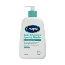 Cetaphil Gentle Exfoliating SA lotion bottle with teal pump, triple acid complex