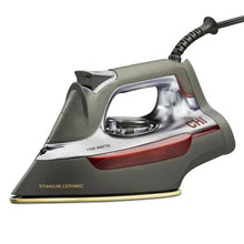 CHI Professional iron with titanium ceramic soleplate, gray body and red accents