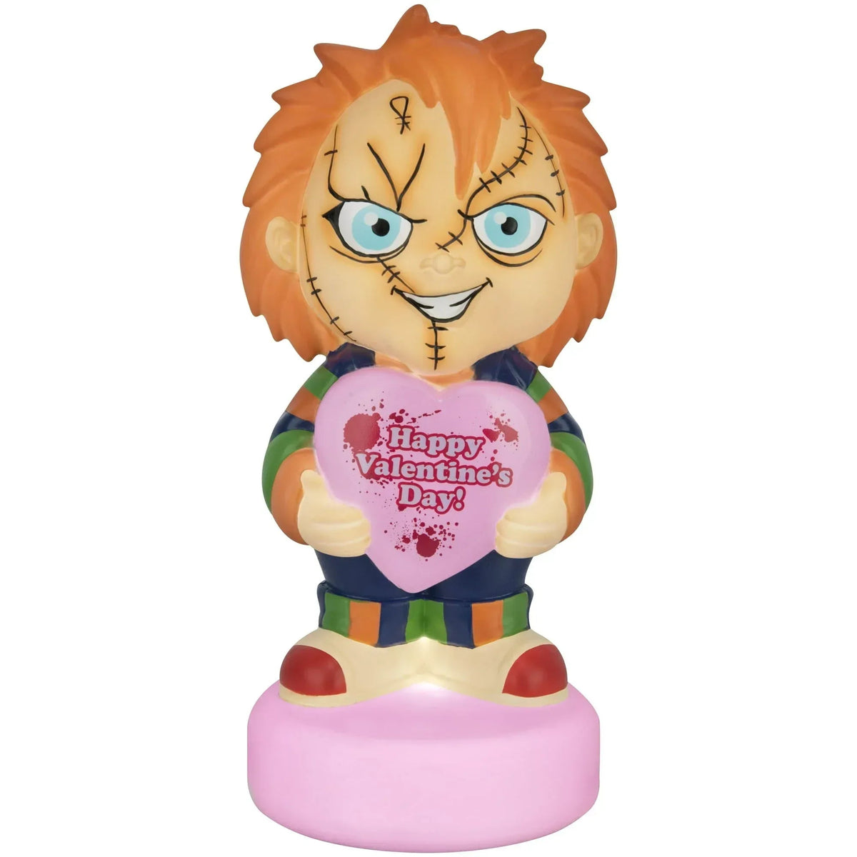Valentines Day 14'' Lighted Blow Mold Decor Universal Chucky Happy Valentine's Day Heart