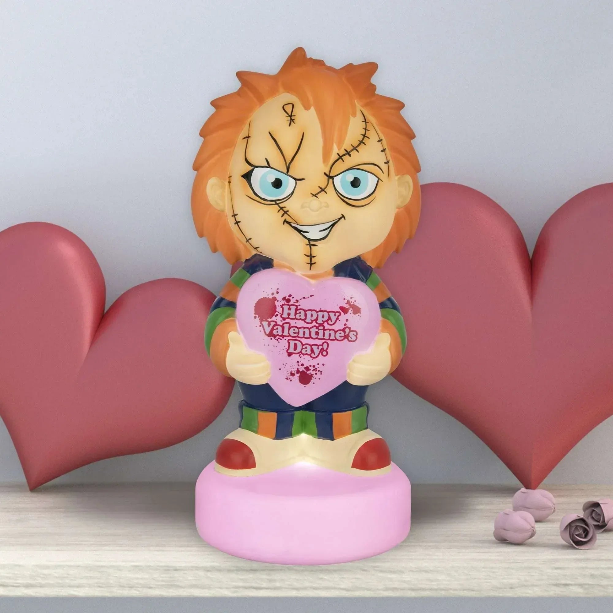 Valentines Day 14'' Lighted Blow Mold Decor Universal Chucky Happy Valentine's Day Heart
