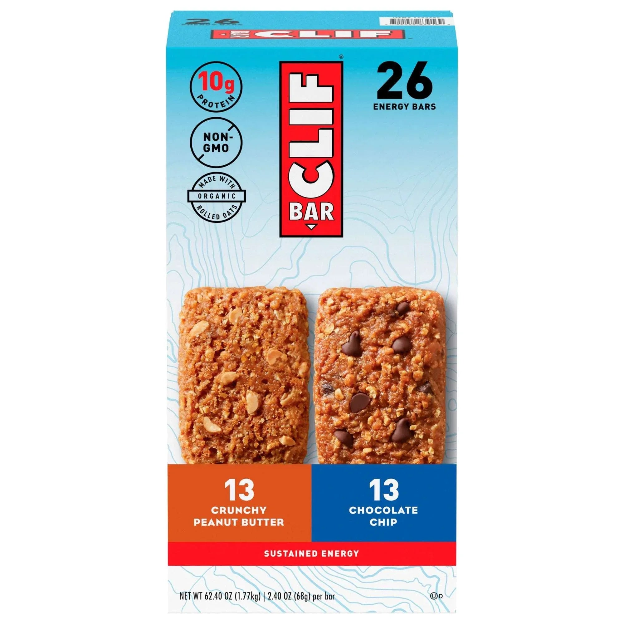 CLIF BAR Energy Bar, Variety Pack, 2.4 oz, 26-count - USA MEGA SHOP