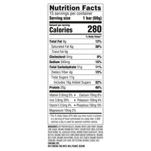Nutrition Facts label for Oreo-flavored protein bars: calories, fat, carbs, protein