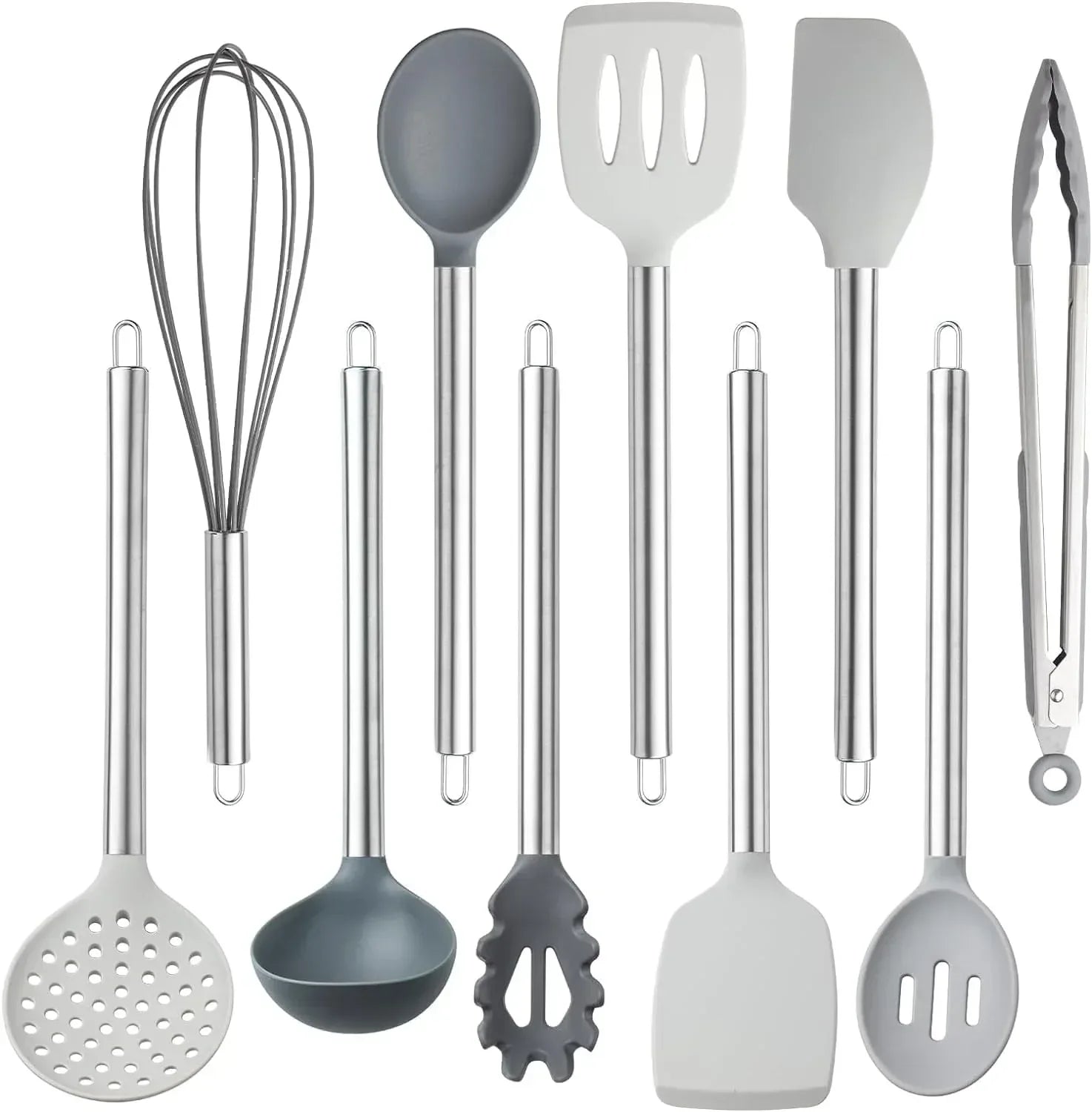 COOK WITH COLOR 10-Pc Cooking Utensils Set Kitchen Gadgets & Essentials, Black