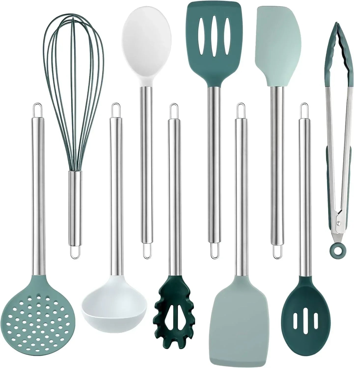 COOK WITH COLOR 10-Pc Cooking Utensils Set Kitchen Gadgets & Essentials, Black