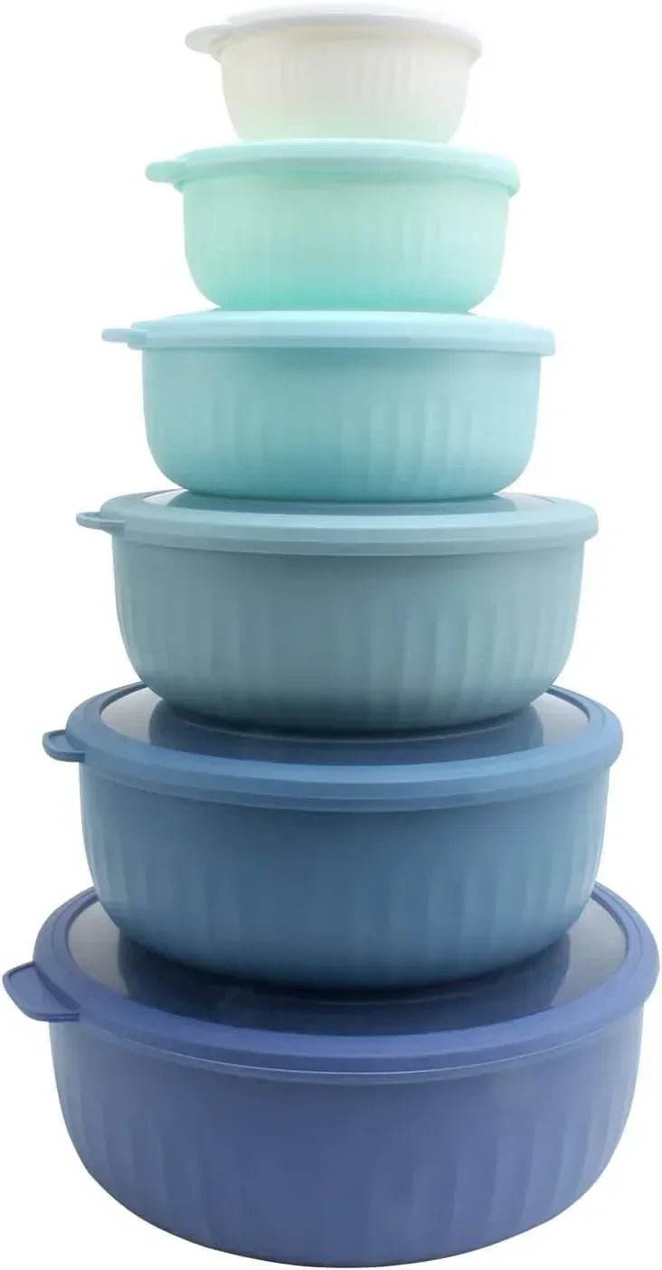 COOK WITH COLOR Meal Prep Containers Wide Mixing Bowls Food Storage Containers with Lids