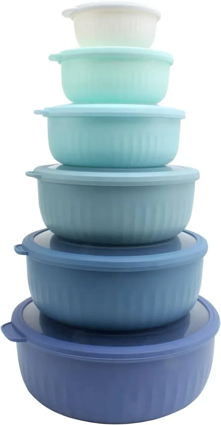 COOK WITH COLOR Meal Prep Containers Wide Mixing Bowls Food Storage Containers with Lids - USA MEGA SHOP