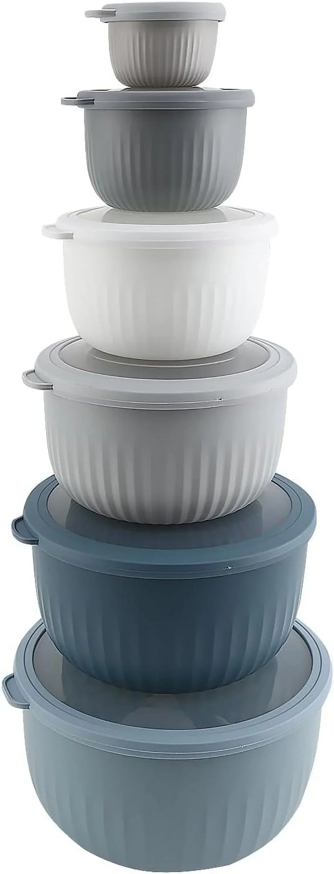 COOK WITH COLOR Meal Prep Containers Wide Mixing Bowls Food Storage Containers with Lids - USA MEGA SHOP