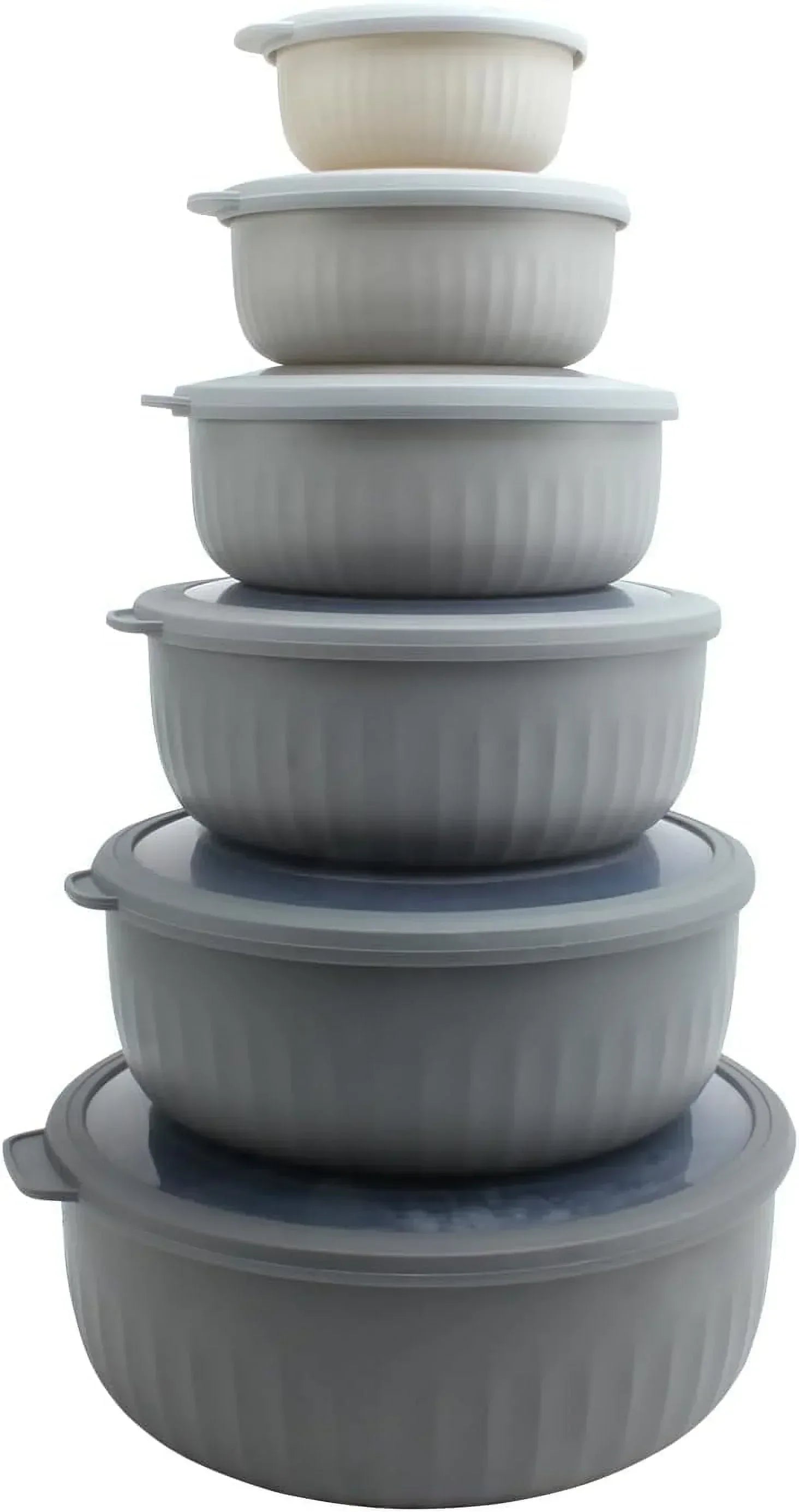 COOK WITH COLOR Meal Prep Containers Wide Mixing Bowls Food Storage Containers with Lids