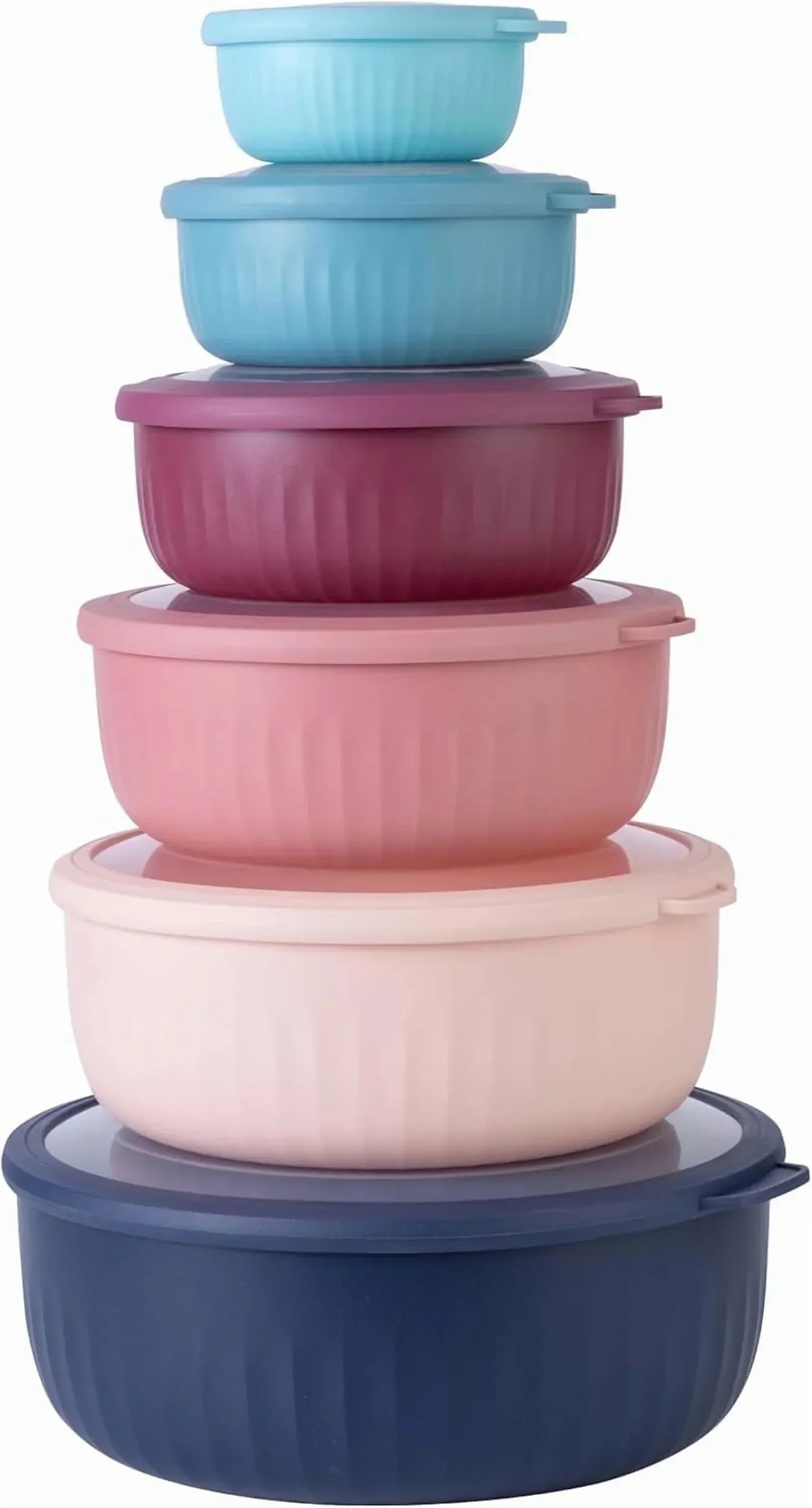 COOK WITH COLOR Meal Prep Containers Wide Mixing Bowls Food Storage Containers with Lids - USA MEGA SHOP