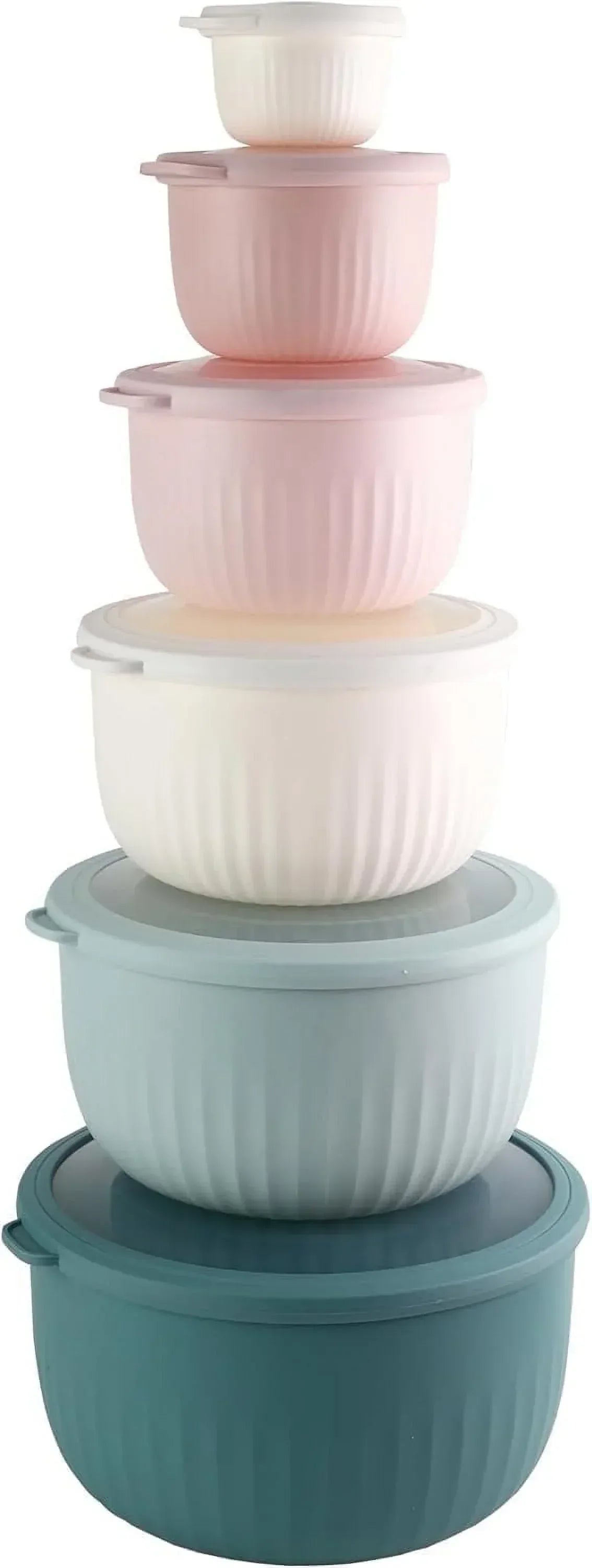 COOK WITH COLOR Meal Prep Containers Wide Mixing Bowls Food Storage Containers with Lid - USA MEGA SHOP