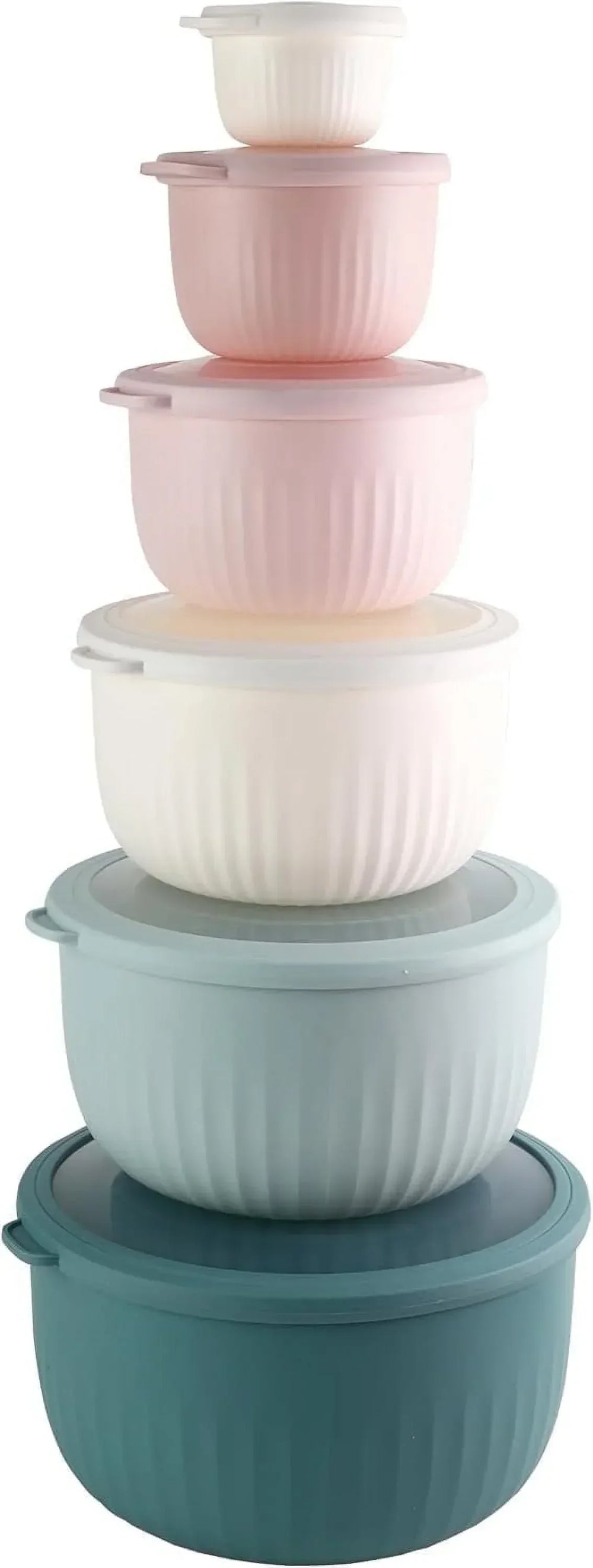 COOK WITH COLOR Meal Prep Containers Wide Mixing Bowls Food Storage Containers with Lid - USA MEGA SHOP