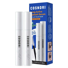COSNORI eyelash serum 2-pack with two white tubes and blue retail box