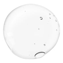 Eyelash serum gel texture in clear white circular swatch