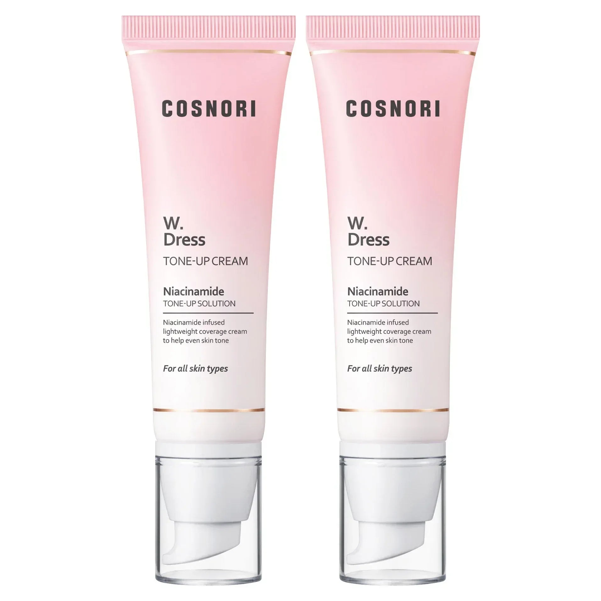 COSNORI W. Dress Tone-up Cream, 1.69 fl oz, 2-pack