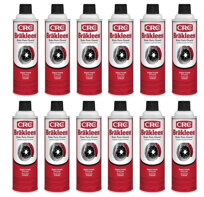 CRC Brakleen 1003706 Brake Cleaner Spray Non-Flammable, 19 oz, 12 Pack