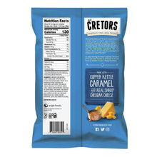 Back of cheese and caramel popcorn mix bag with nutrition facts panel