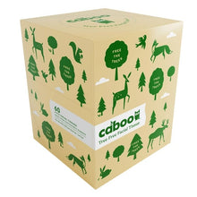 Bamboo facial tissue outer shipping carton with tree-free jungle pattern