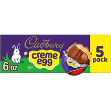Cadbury Creme Egg chocolate candy eggs 5-pack box with egg in candy shell graphic