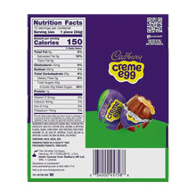 Chocolate Easter candy egg package back with nutrition and product graphics