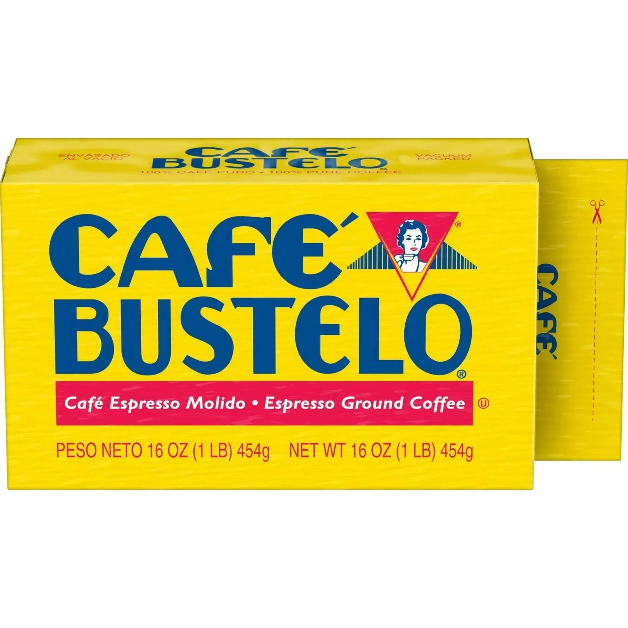 Cafe Bustelo, Espresso Style Dark Roast Ground Coffee, Vacuum Packed 10 oz Brick