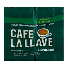 Espresso coffee value pack, 4 x 10 oz bags in green front package