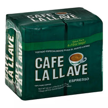 Espresso coffee value pack, four 10 oz bags shown in green box