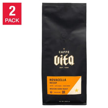 Caffe Vita Novacella decaf ground coffee bag, medium-dark roast, 2-pack