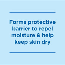 Protective barrier benefit text: helps repel moisture and keep skin dry