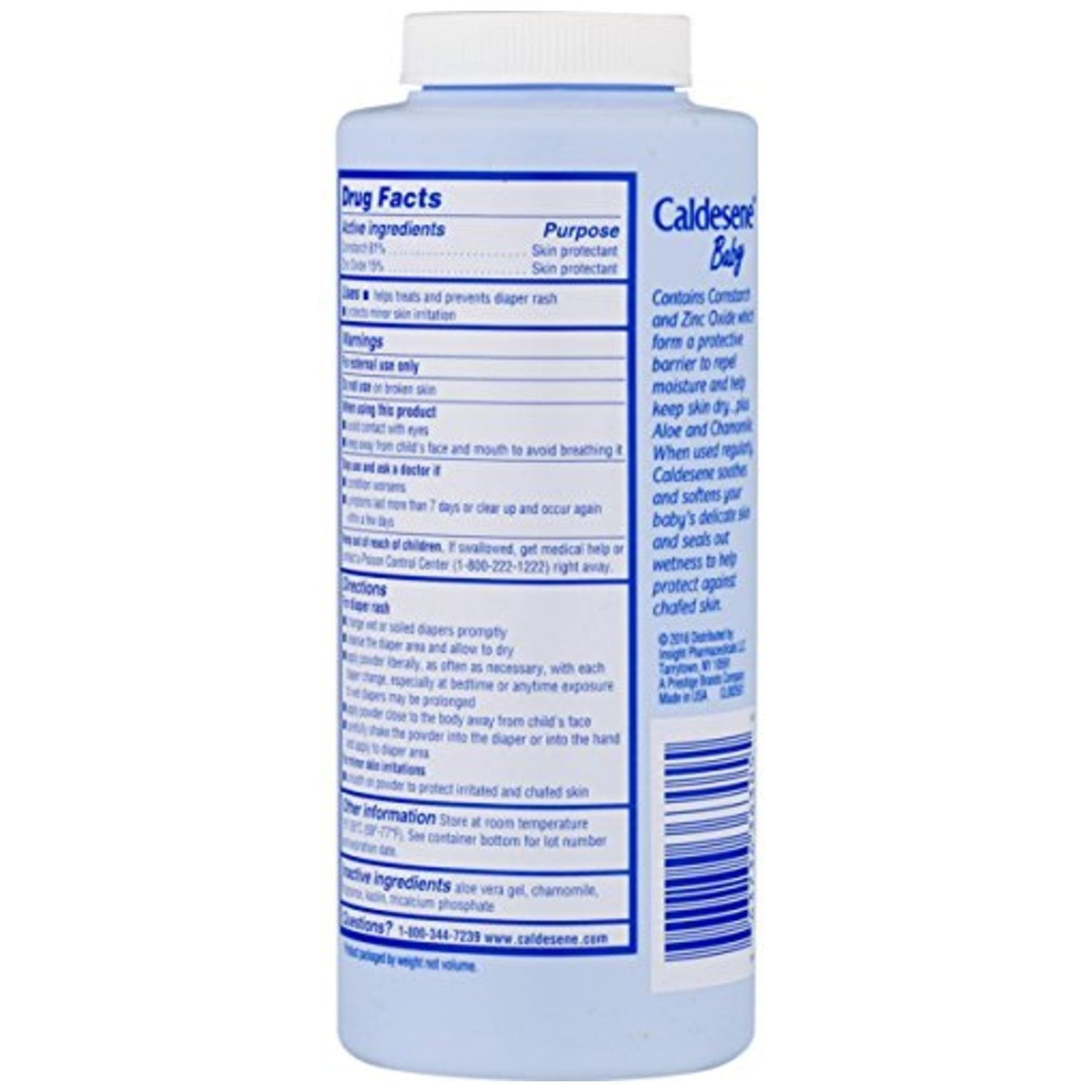 Caldesene Cornstarch Baby Powder with Zinc Oxide, Talc-Free Baby Powder, 5 Oz