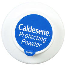 Caldesene Protecting Powder lid with blue label on white cap