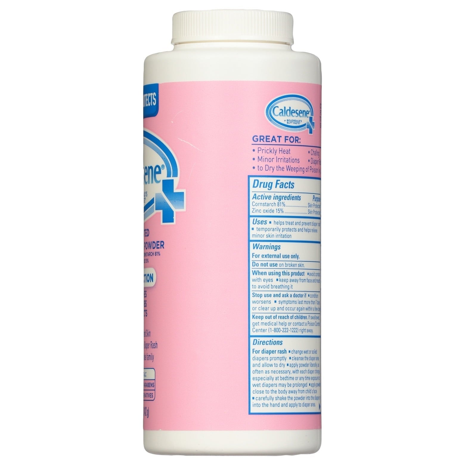 Caldesene Medicated Protecting Body Powder with Zinc Oxide and Cornstarch, Talc Free, 5 oz