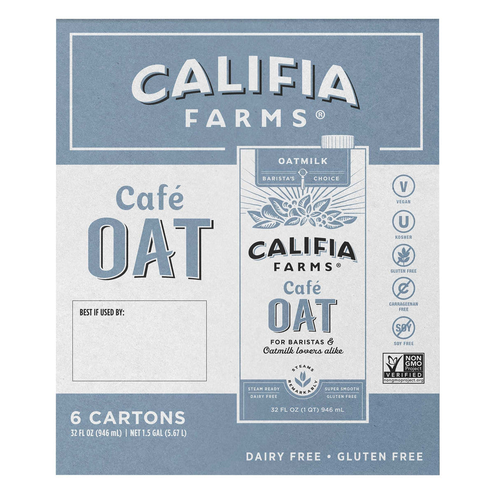 Califia Farms, Cafe Oat Milk, 32 fl oz, 6-Count