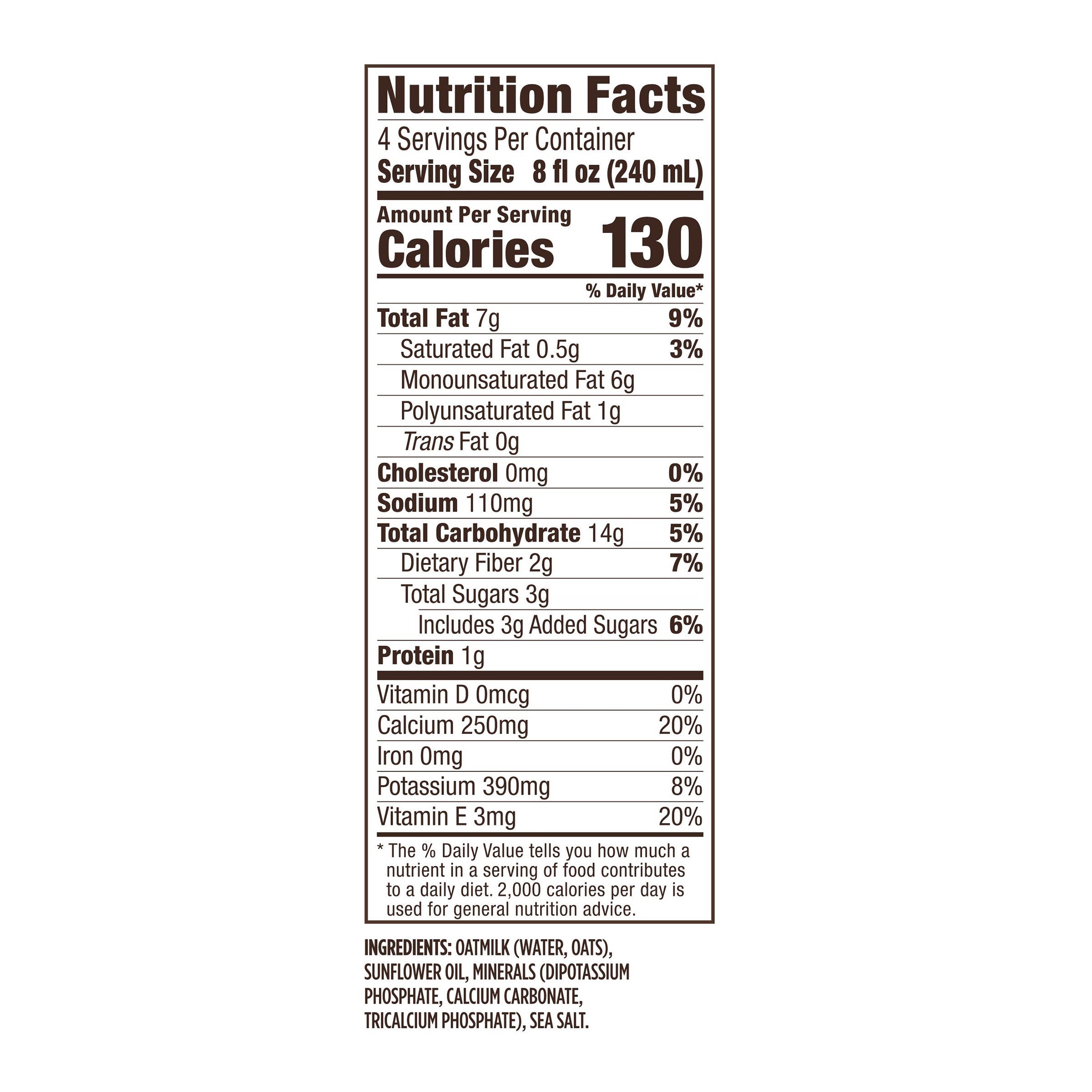 Califia Farms, Cafe Oat Milk, 32 fl oz, 6-Count