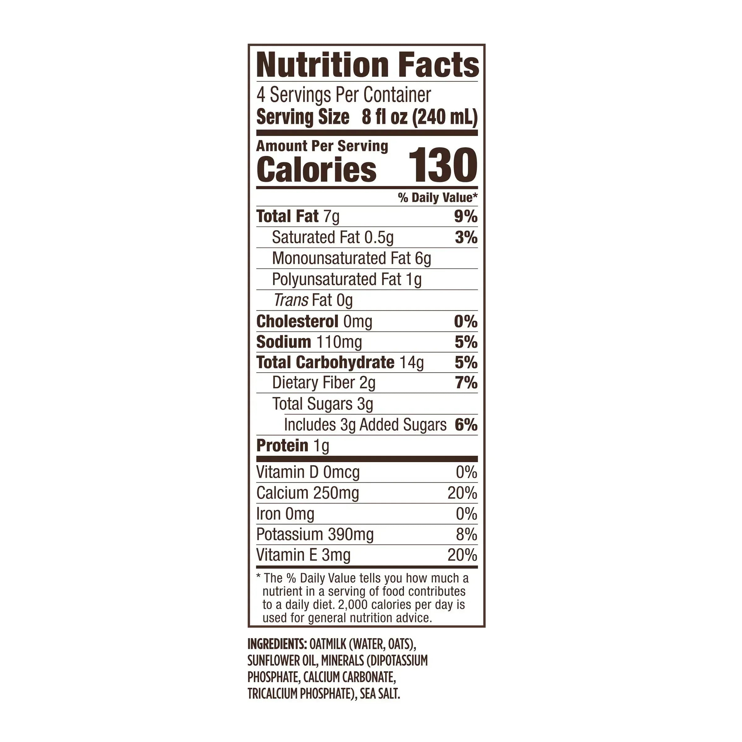 Califia Farms, Cafe Oat Milk, 32 fl oz, 6-Count