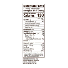 Califia Farms Cafe Oat Milk nutrition facts panel for 8 fl oz serving